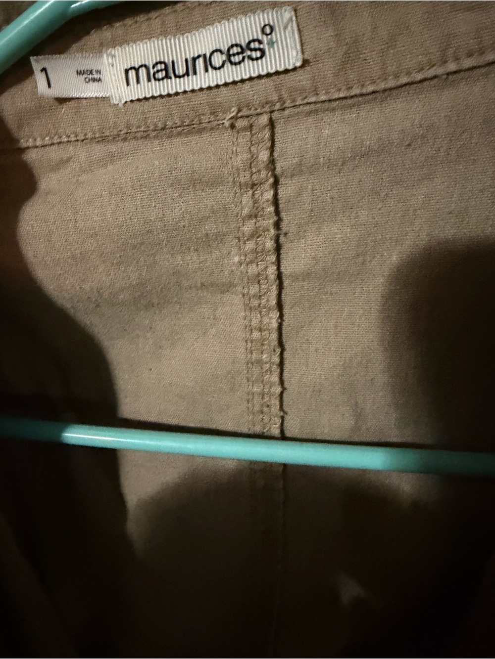 Maurices Tan Utility Jacket with Stitch Detail